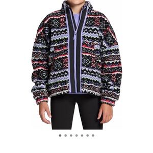 Colorful Patterned Jacket with Zipper